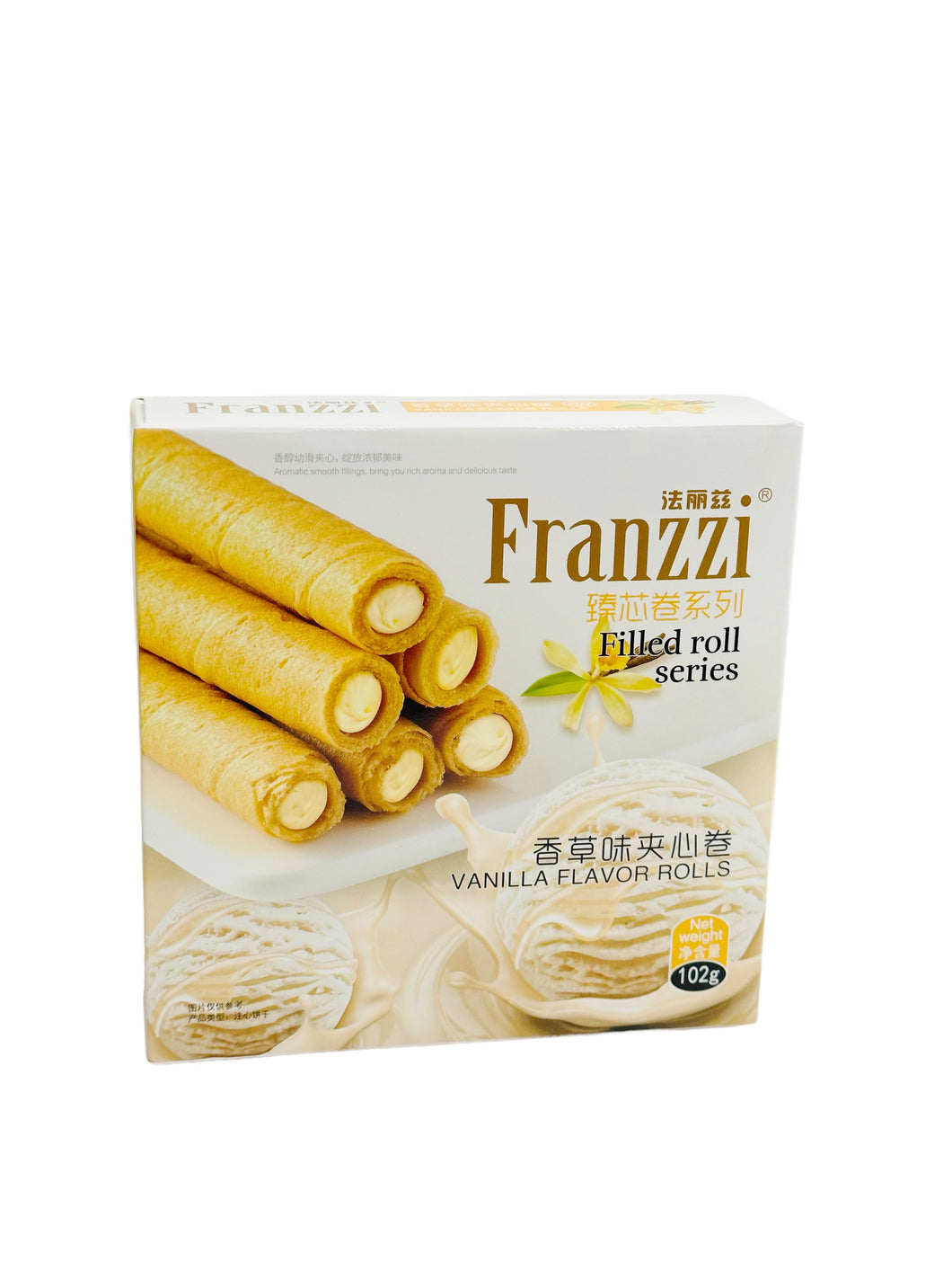 FLZ Vanilla Fla Biscuit Rolls 102g 法丽兹-臻芯卷（香草味）