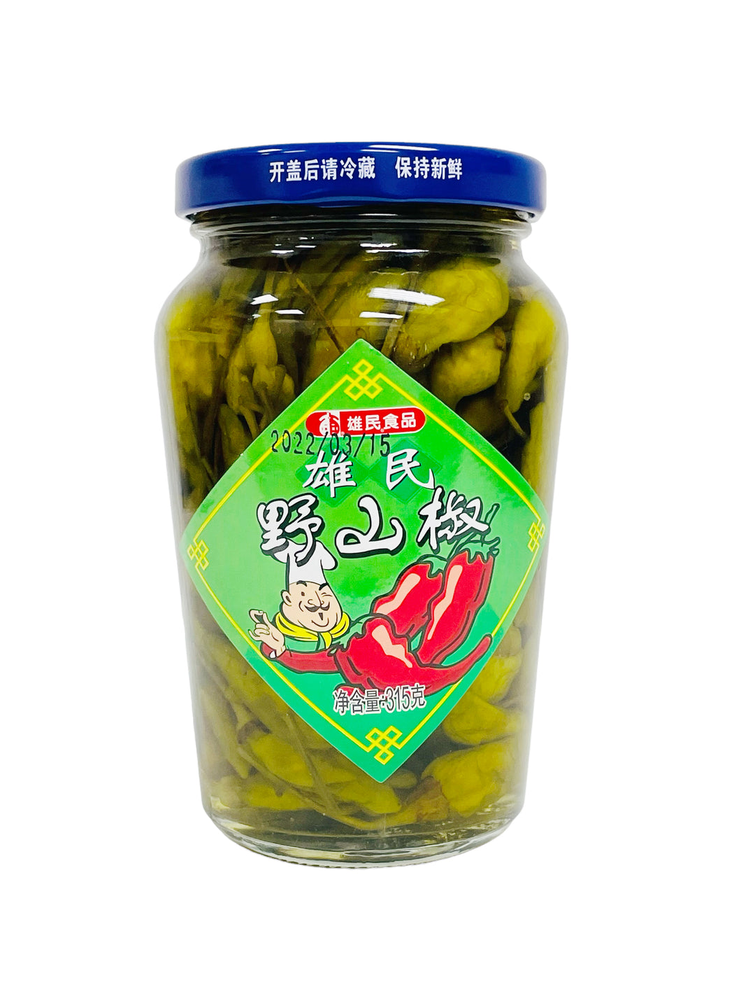 XM Whole Pickled Chili 315g 雄民野山椒