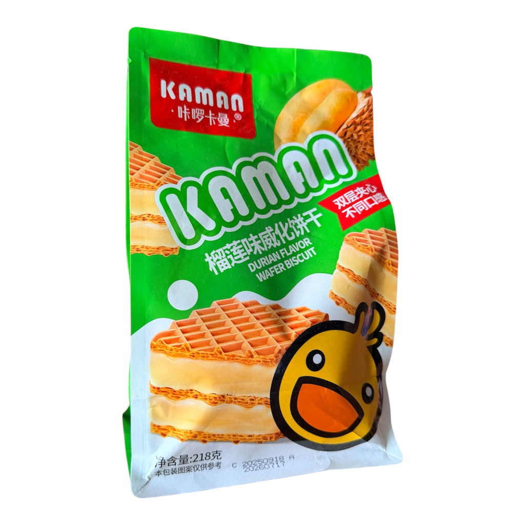 [ZSG17] KLKM Durian Wafer Biscuits 218g 咔啰卡曼榴莲味威化饼干
