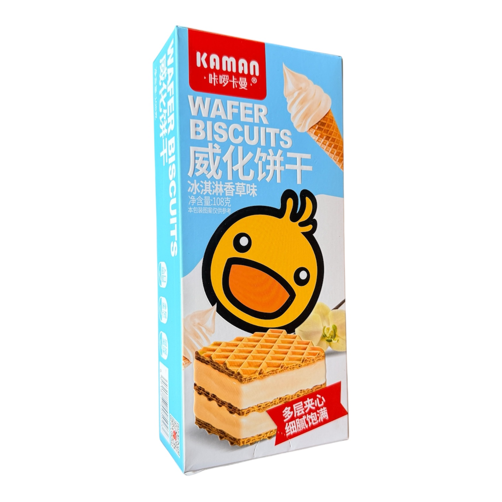 [ZSG20] KLKM Vanlina Wafer Biscuits 108g 咔啰卡曼威化饼干-冰淇淋香草味